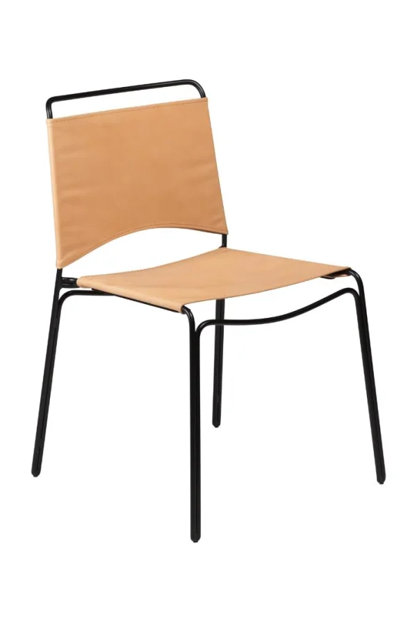 Paz Dan-Form Esszimmerstuhl Echtes Leder Natur.