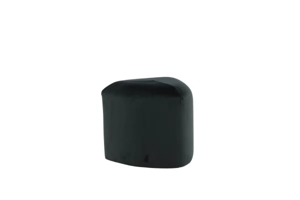 Peg Pouf, Hocker Ø46cm Velour schwarz.
