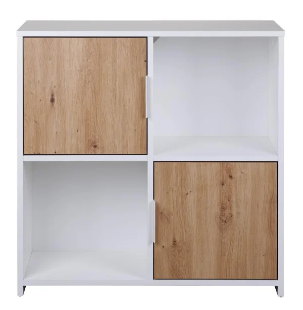 Pepeto Regal 2 Türen, 2 Ablagen weiß, Artisan Eiche dekor.