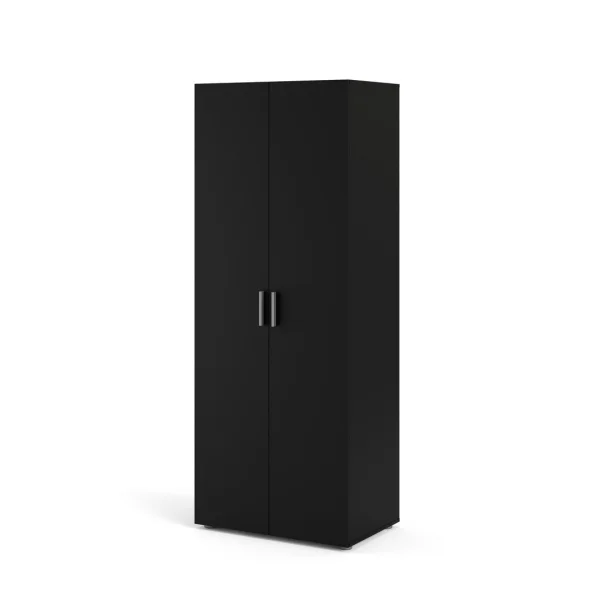 Petra Kleiderschrank 2 Türen mattschwarz.