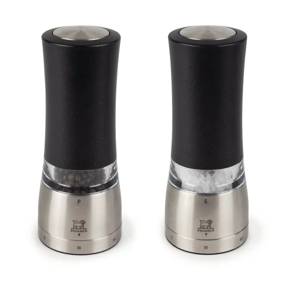 Peugeot Daman Z DUO Elektrische Salz- und Pfeffermühle 2er Set Black