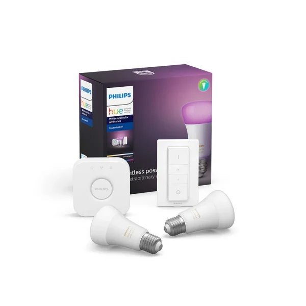 Philips -  Hue White/Color Amb. Starter Kit 2 Bluetooth E27 1055lm  Hue