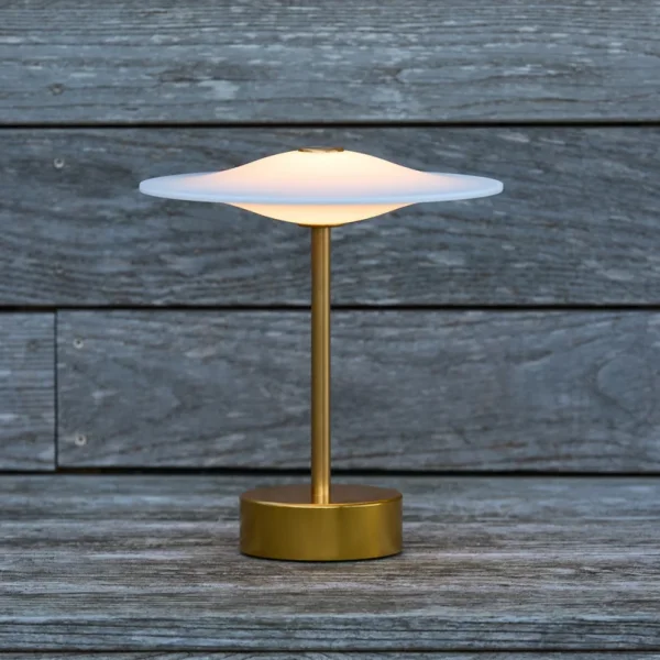 Piet Hein - Sinus 22 Portable LED-Tischlampe, messing, IP44