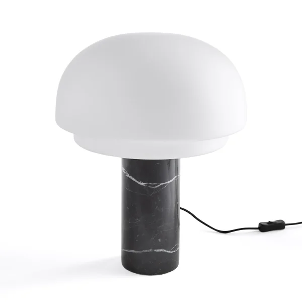 Pilzlampe Opalglas Und Marmor H43,1 Agathilda