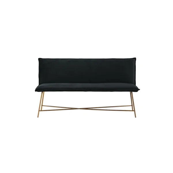 Pippi Sofa 3 Personen velour schwarz.