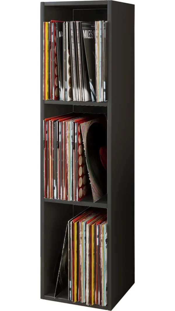 Platto3 Regal für LP 3 Ablagen schwarz.