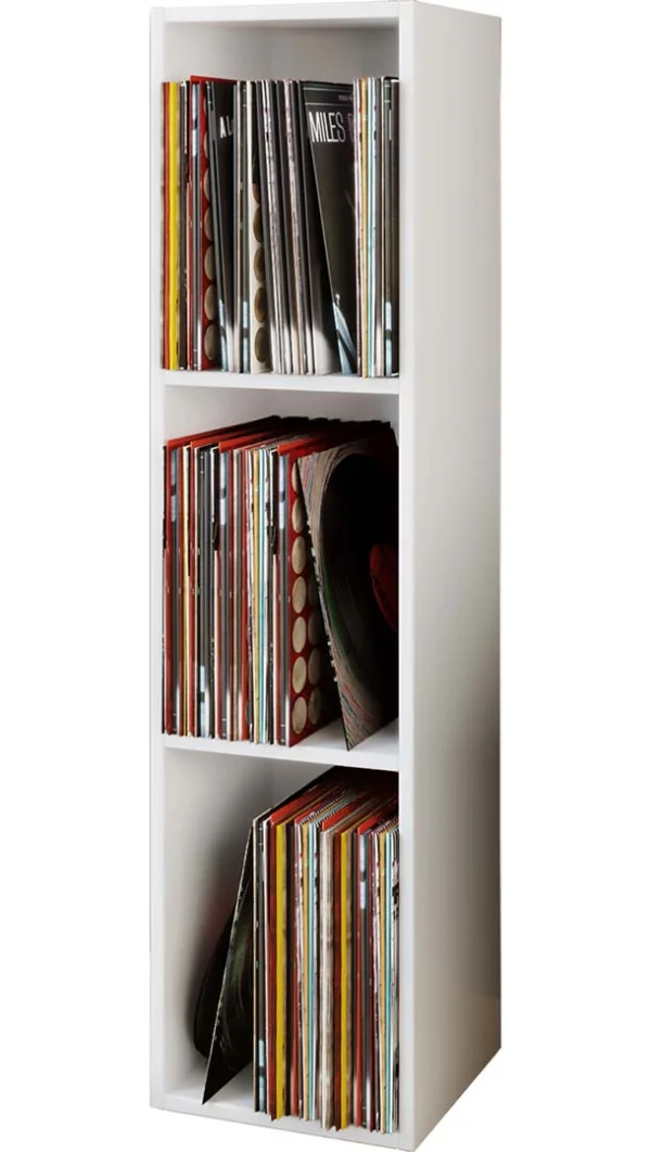 Platto3 Regal für LP 3 Ablagen weiß.