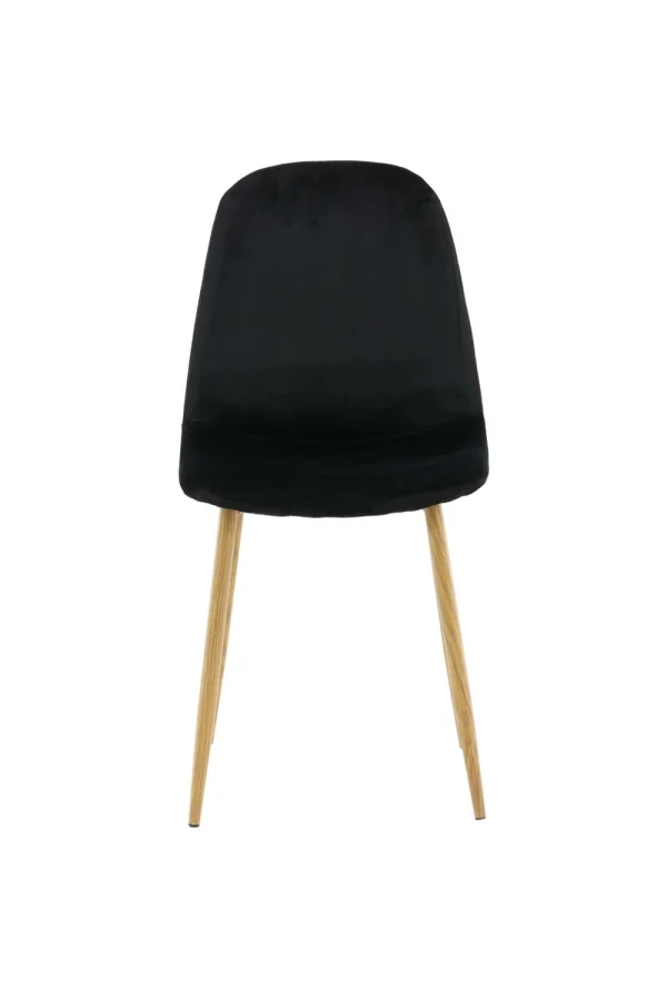 Polar Esszimmerstuhl Velour schwarz, Eiche dekor.