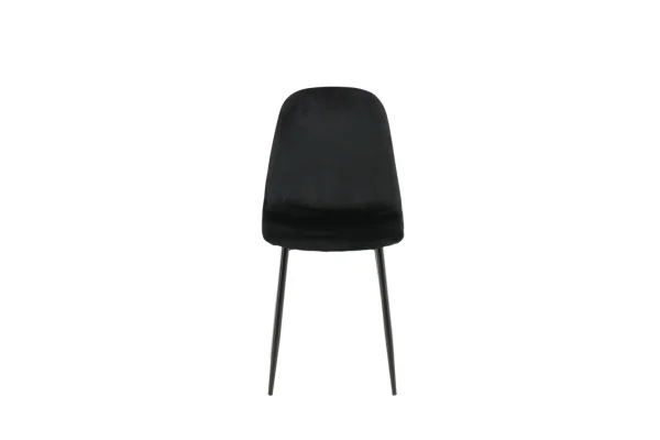Polar Esszimmerstuhl Velour schwarz.