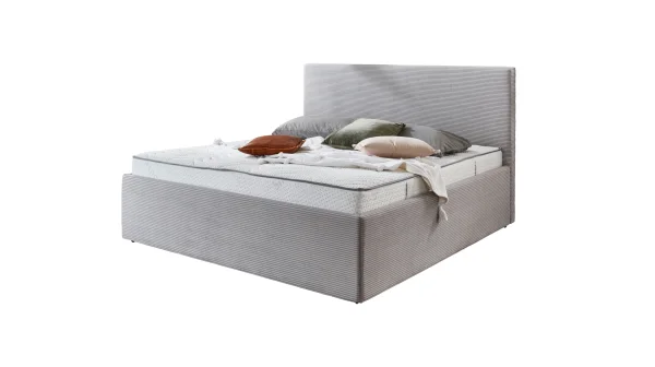 Polsterbett 140 x 200 cm Cord grau - CALGARY