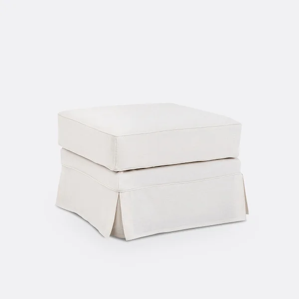 Polsterhocker Adelia, Dickes Leinen, Top-komfort