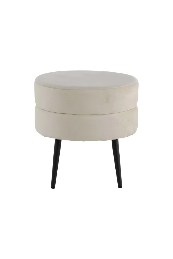 Pot Pouf Ø40cm Velour beige.