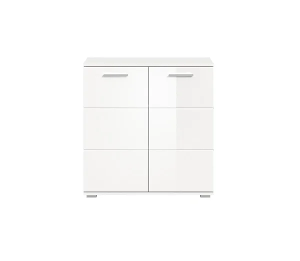 Prego Sideboard 2 Türen Hochglanz weiß,weiß.