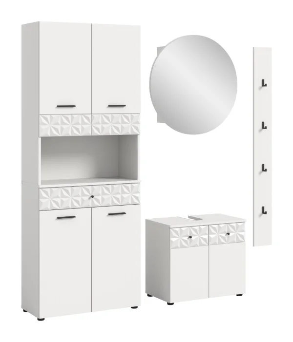 Prisma Badmöbelset P1 Weiß.