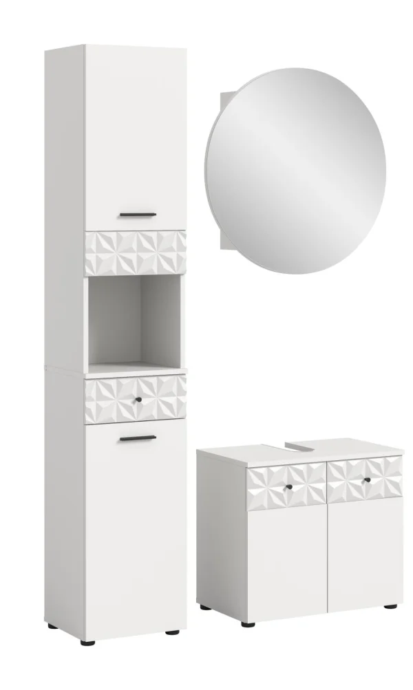 Prisma Badmöbelset P4 Weiß.
