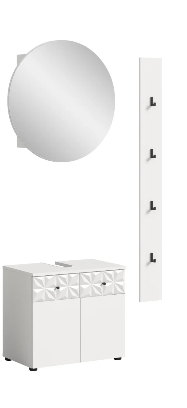 Prisma Badmöbelset P5 Weiß.