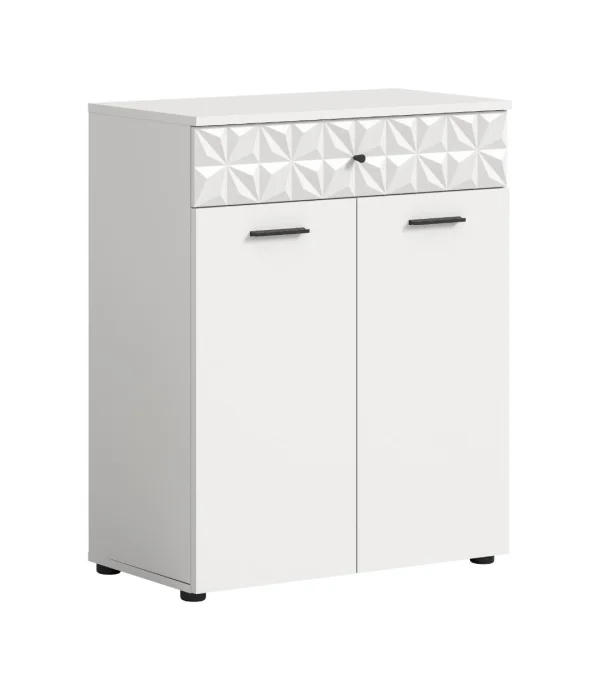 Prisma Badschrank 2 Türen, 1 Schublade weiß.