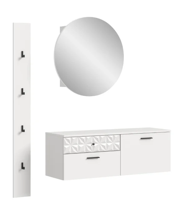 Prisma Garderobenmöbel Set P2 Weiß.