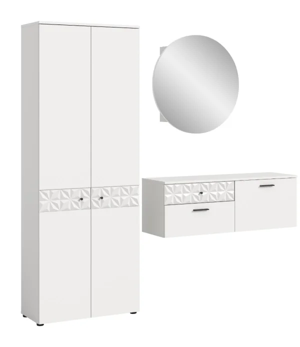 Prisma Garderobenmöbel Set P6 Weiß.