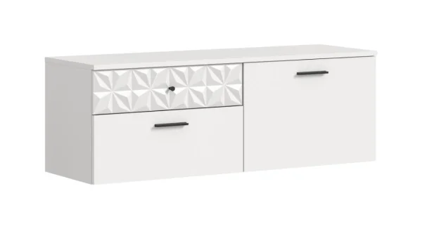 Prisma Schuhschrank 2 Schiebetüren, 1 Klappentür, 2 Schubladen, 1 Regal weiß.