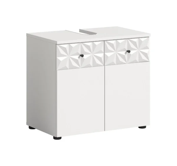 Prisma Waschbeckenunterschrank 2 Türen Weiß.
