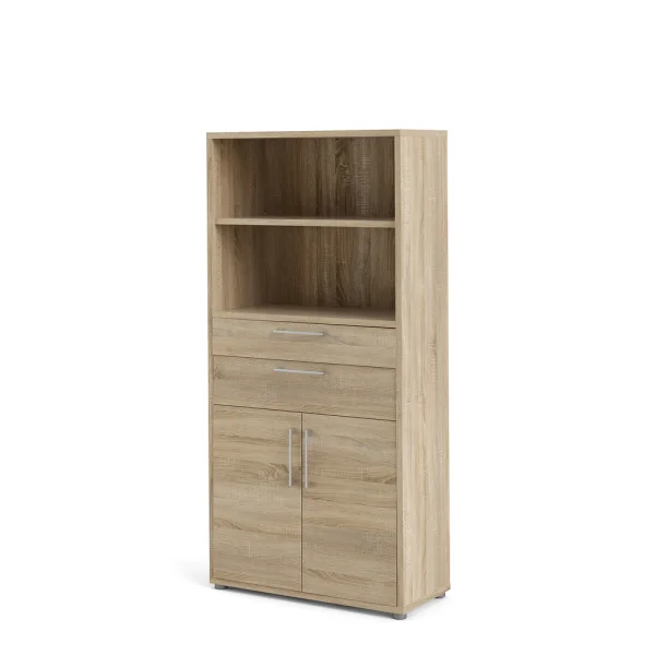 Prisme Aktenschrank 2 Fächer, 2 Schubladen und 2 Türen Eiche Dekor