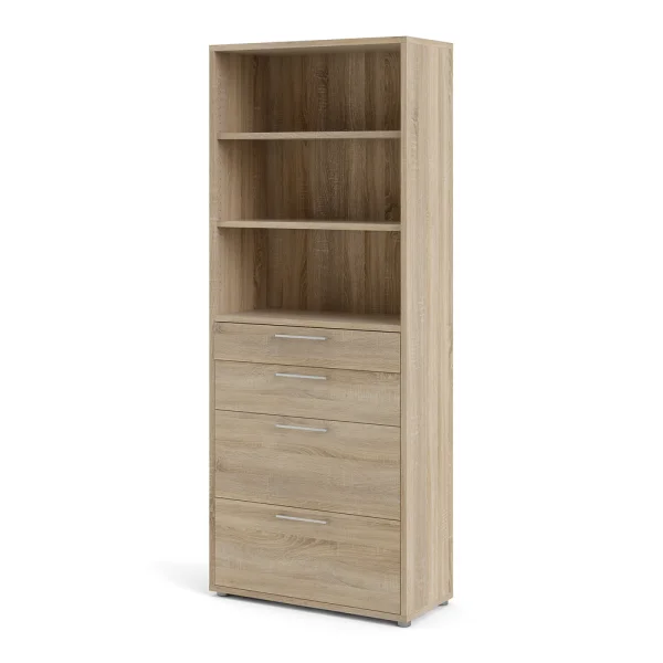 Prisme Aktenschrank 3 Fächer und 4 Schubladen Eiche Dekor
