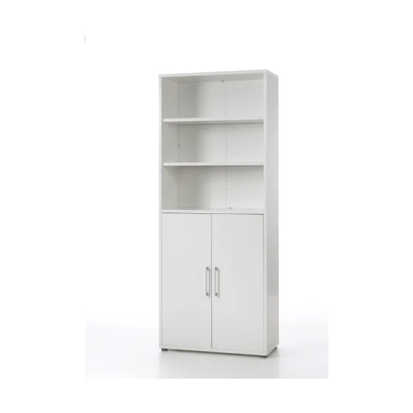 Prisme Büro Aufbewahrung 2 Ablagen, 2 Türen weiss.