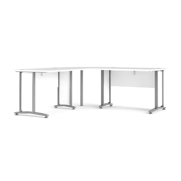 Prisme Eckschreibtisch weiss
