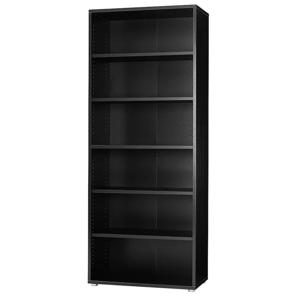 Prisme Regal 5 Ablagen. Schwarz Esche Dekor.