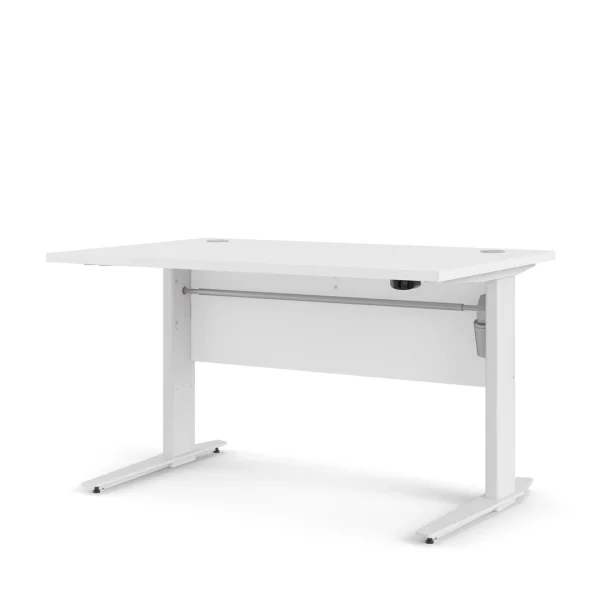 Prisme Schreibtisch elektrische Hebe-Senk-Funktion weiß.