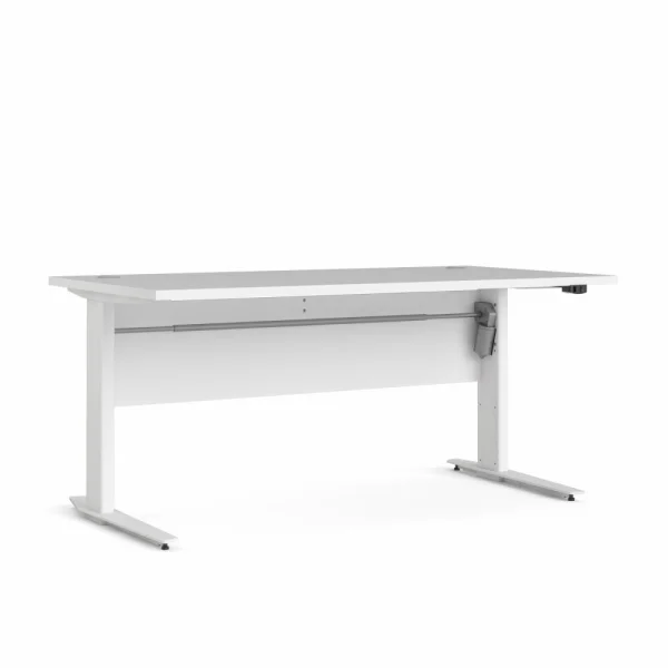 Prisme Schreibtisch elektronisch heben/senken Weiss.