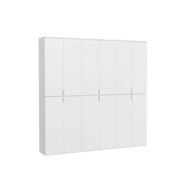 ProjektX Kleiderschrank 12 Türen weiß.
