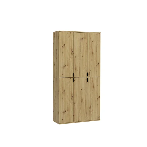 ProjektX Kleiderschrank 4+2-türig 6 Türen Eiche Dekor.