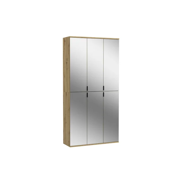 ProjektX Kleiderschrank 4+2-türig 6 Türen Spiegel.
