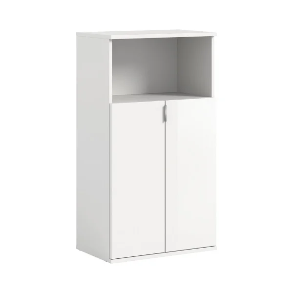 ProjektX Schuhschrank 2 Türen 1 Fach weiß Hochglanz.
