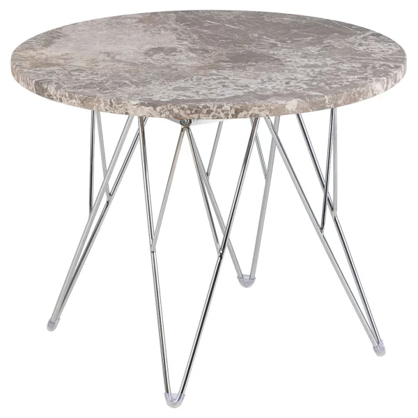 Prunus Couchtisch Ø55cm Marmor braun.