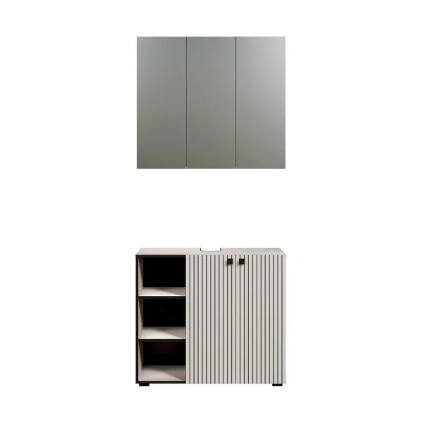 PureBliss Badmöbelset Waschschrank und Spiegelschrank kashmir.