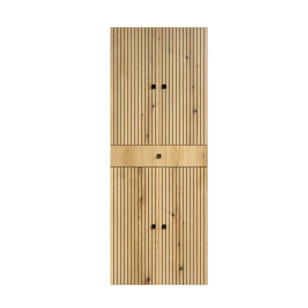 PureBliss Hochschrank Bad Eiche Dekor, antrazit.