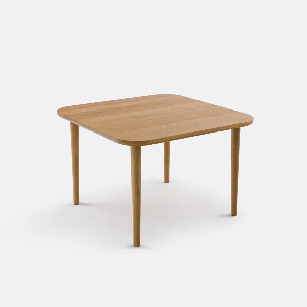 Quadratischer Couchtisch Crueso Aus Massiver Eiche B66 Cm