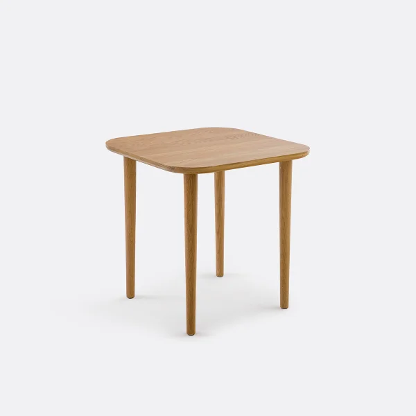 Quadratischer Couchtisch Crueso Aus Massiver Eiche L50 Cm