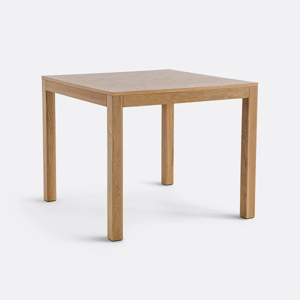 Quadratischer Tisch Aus Eiche, Gerade Kanten, Nusso