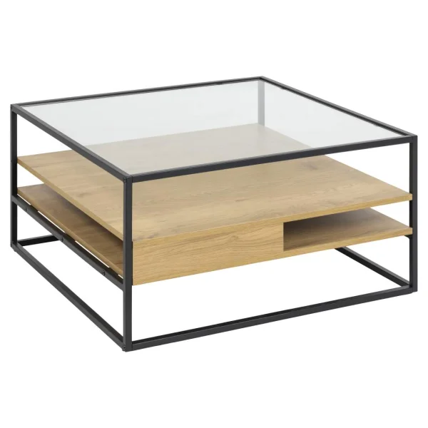 Randolf Couchtisch 2 Ablagen Eiche dekor.