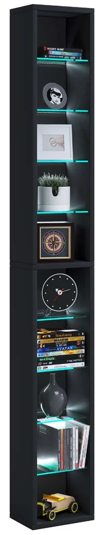 RasitoXL Regal wandhängend 10 Ablagen schwarz.