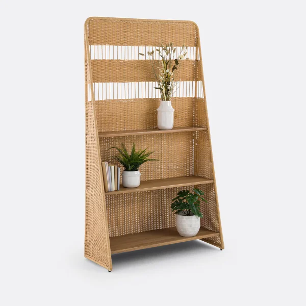 Raumteiler Tressa, Weidengeflecht Und Teak