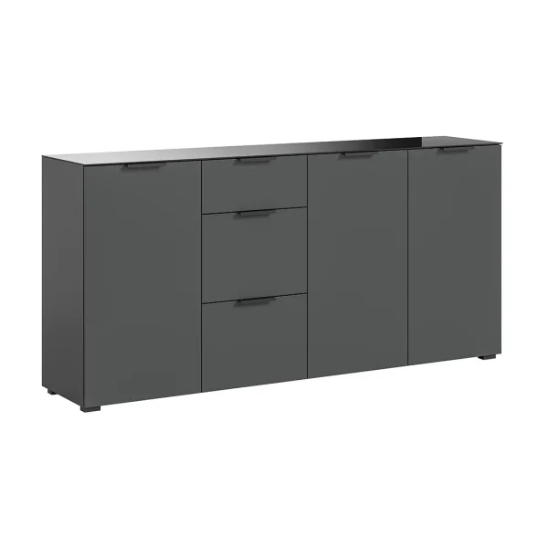 Ray Sideboard 3 Schubladen 3 Türen anthrazit.