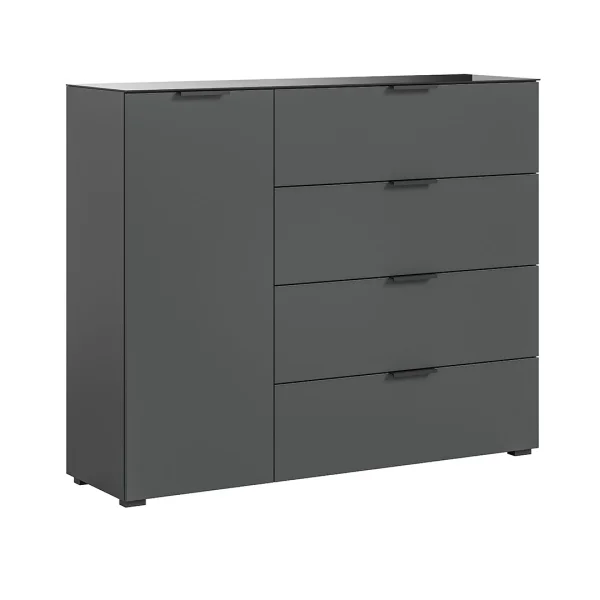 Ray Sideboard 4 Schubladen 1 Tür anthrazit.
