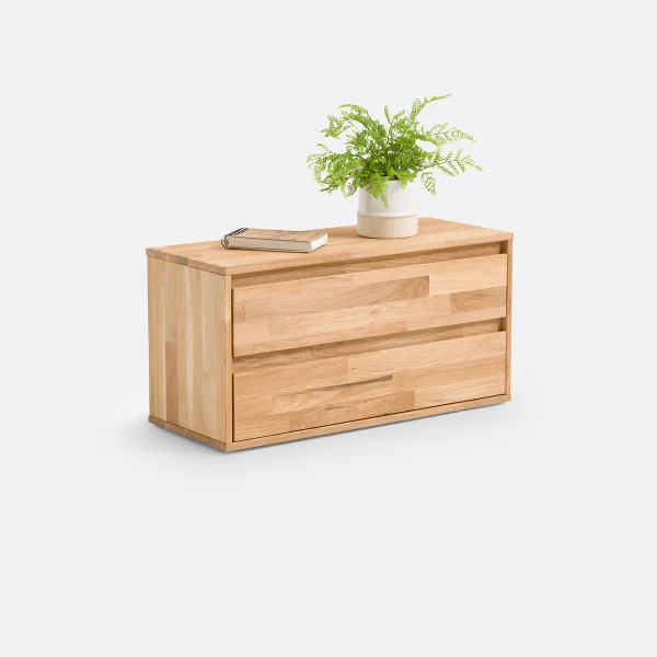 Regalmodul Edgar Mit 2 Schubladen, Eiche Massiv