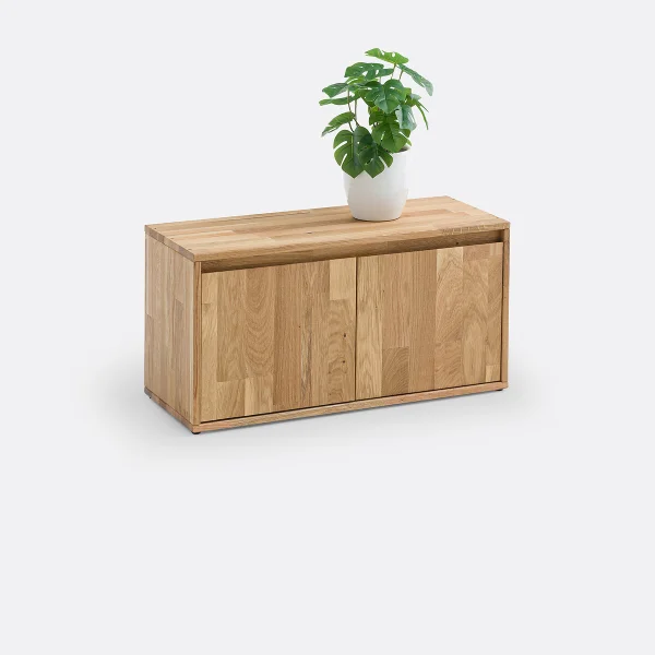 Regalmodul Edgar Mit 2 Türen, Eiche Massiv