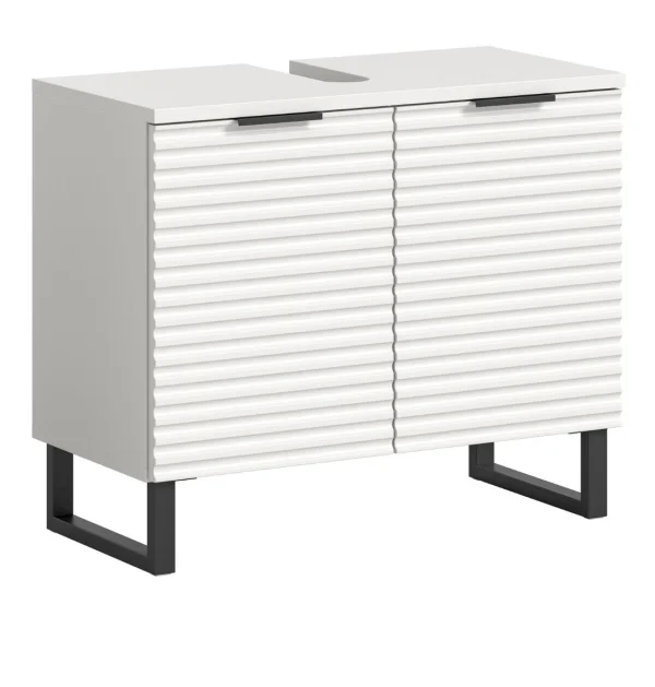 Riff Waschbeckenunterschrank 2 Türen Weiß.